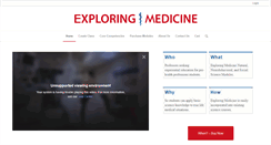 Desktop Screenshot of exploringmedicine.net