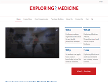 Tablet Screenshot of exploringmedicine.net